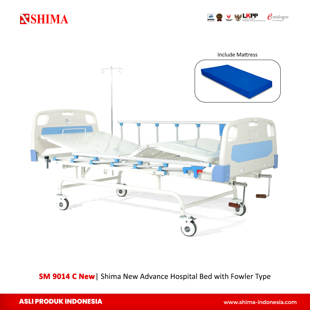 Shima New Advance Hospital Bed with Fowler Type + Mattress