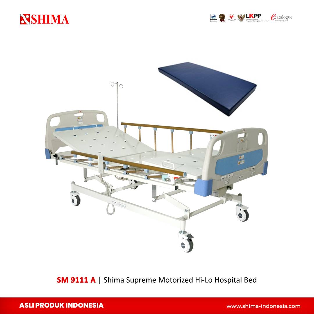 Shima Supreme Motorized Hi-Lo Hospital Bed + Mattress